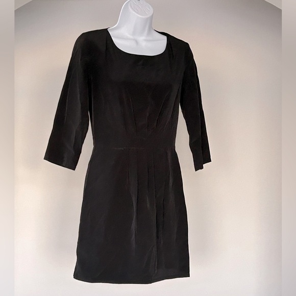 Mango Black Dress, sz 2 pleated - Picture 4 of 5
